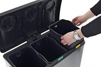 EKO pedaalemmer rejoice 3x12 l matzilverkleurig - thumbnail