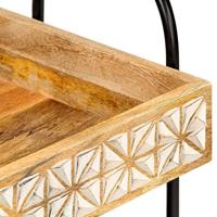 VidaXL Keukentrolley 3-laags 46x30x76 cm massief mangohout - thumbnail