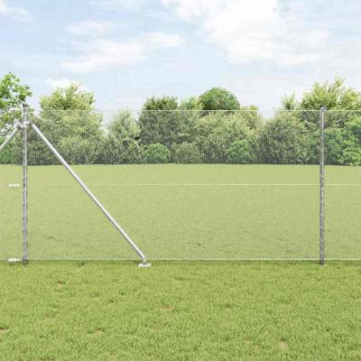VidaXL Afrasteringspaal zilver 10 x 1,2 m (13 mm gaas) staal VidaXL Afrasteringspaal zilver 10 x 1,2 m (13 mm gaas) staal