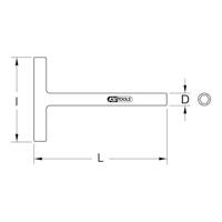 T-handgreep-steeksleutel met isolatie, 8 x 300 mm KS Tools 117.1725 - thumbnail