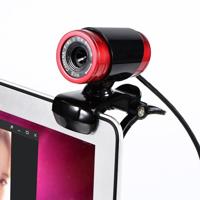 HXSJ A860 30fps 12 Megapixel 480P HD webcam voor desktop/laptop met 10m geluidsabsorberende microfoon lengte: 1.4 m (rood + zwart) - thumbnail