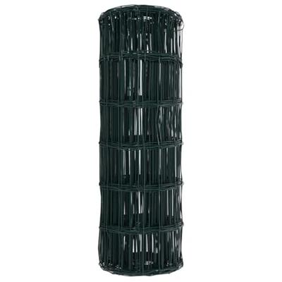 VidaXL Euro hek groen 0,6 x 10 m pvc-gecoat ijzer