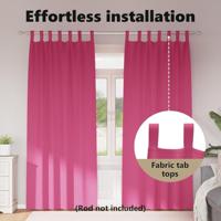 VidaXL Zwart-out gordijnen met ringen 2 pcs felroze 245 x 140 cm - thumbnail