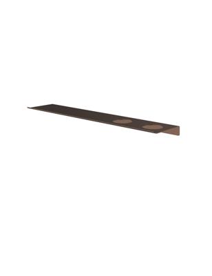 Hotbath &MORE Planchet - 60cm - inclusief bevestigings rails - 2 uitsparingen - voor zeepdispenser of beker - Tuscan bronze SH060H2TB