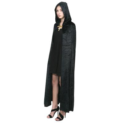 Spooktacular Creations Gevoerde fluwelen cape met capuchon, Halloween, dames, heksencape, kostuumaccessoire