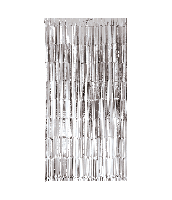 Deurgordijn zilver 200x100cm - thumbnail