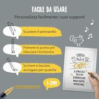 Securit krijtmarker small, blister met 2 stuks, goud en zilver - thumbnail