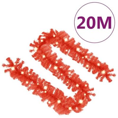 Kerstslinger met LED-lampjes 20 m rood