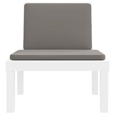 3-delige Loungeset met kussens PP wit 3-delige Loungeset met kussens PP wit