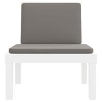 3-delige Loungeset met kussens PP wit - thumbnail