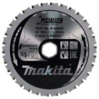 Makita Makita Specialized EFFICUT - Kreissägeblatt - für Holz, Metall, Aluminium B-69325 Cirkelzaagblad 150 x 20 x 1.1 mm Aantal tanden: 33 1 stuk(s) - thumbnail