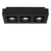 Lucide XIRAX - Plafondspot - LED Dim to warm - GU10 - 3x5W 2200K/3000K - Zwart - thumbnail