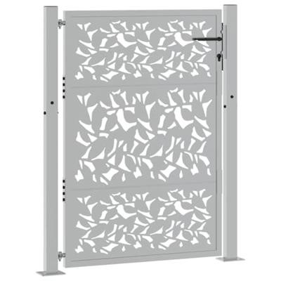 Poort met bladontwerp 100x125 cm weervast staal
