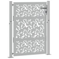 Poort met bladontwerp 105x130 cm weervast staal - thumbnail