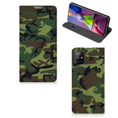 Samsung Galaxy M51 | Hoesje met Magneet | Army Dark
