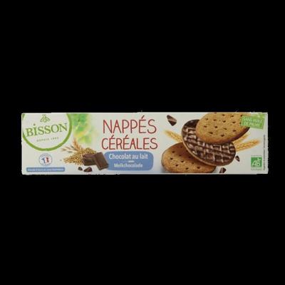 Bisson Melk chocolade frosted granenkoekjes bio 140 Gram