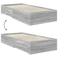 Bedframe met hoofdeinde Grijs Sonoma 90 x 200 cm Bewerkt hout - thumbnail