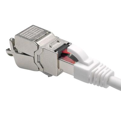 VALUE Cat.6A (Class EA) Keystone, RJ-45, afgeschermd, zilver, zonder gereedschap VALUE Cat.6A (Class EA) Keystone, RJ-45, afgeschermd, zilver, zonder gereedschap