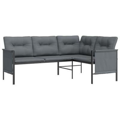 2-delige Loungeset staal antracietkleurig