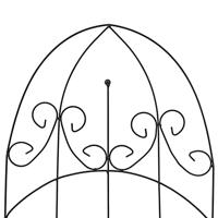 VidaXL Plantenklimrekken 3 st 40x100 cm ijzer zwart - thumbnail