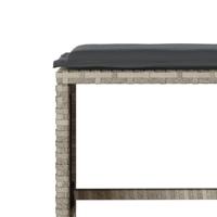 6-delige Loungeset met kussens poly rattan lichtgrijs - thumbnail
