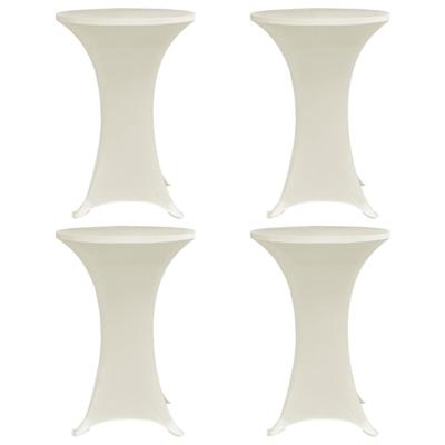 VidaXL Statafelhoes 4 st stretch ø60 cm crème