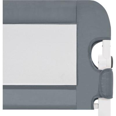 The Living Store Bedhekje peuter 150x42 cm polyester grijs The Living Store