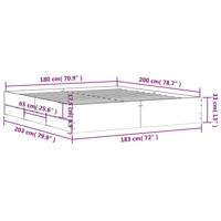 Bedframe met lades bewerkt hout wit 180x200 cm - thumbnail