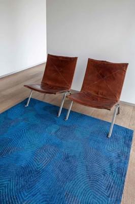 Louis de Poortere - Coral Meditation 9225 Blue Lagoon Rond - 240 rond Vloerkleed Louis de Poortere - Coral Meditation 9225 Blue Lagoon Rond - 240 rond Vloerkleed