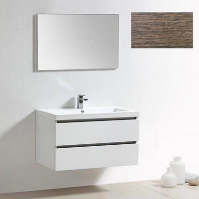 Badkamermeubelset Sanilux Trendline 100x47x50 cm 2 Kraangaten Antraciet Eiken