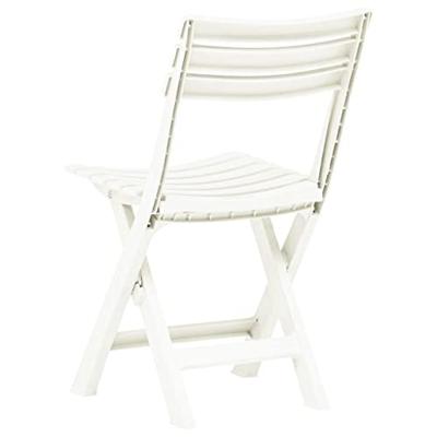 VidaXL Opklapbare stoelen, 2 stuks, wit plastic VidaXL Opklapbare stoelen, 2 stuks, wit plastic