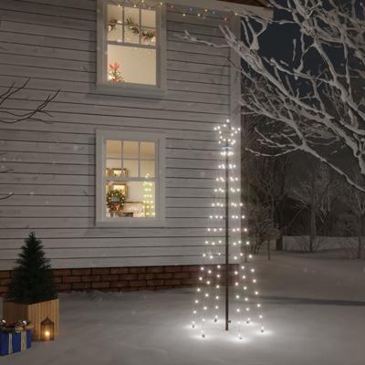 VidaXL Kerstboom met grondpin 108 led's koudwit 180 cm