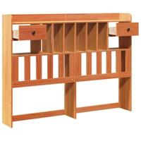 Hoofdbord met opbergruimte 140 cm massief grenenhout wasbruin - thumbnail