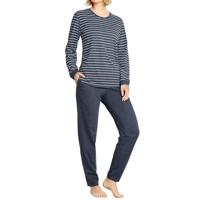Hajo dames pyjama blauw met strepen - thumbnail