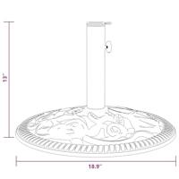 VidaXL Parasolvoet 48x48x33 cm gietijzer zwart - thumbnail