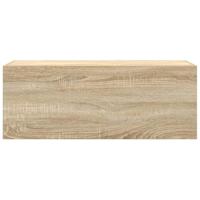 Badkamerwandkast 80x25x30 cm bewerkt hout sonoma eikenkleurig - thumbnail