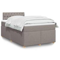 Boxspring met matras stof taupe 120x190 cm - thumbnail