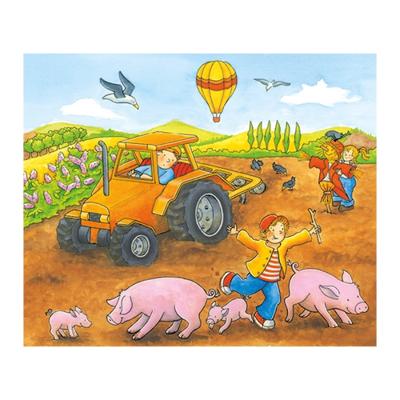Goki houten blokpuzzel seizoenen op de boerderij, 12st. Goki houten blokpuzzel seizoenen op de boerderij, 12st.