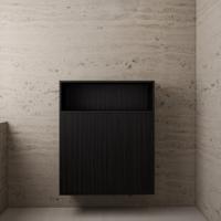 Zwevende Kast Gliss Design Timotheus 100x120x30 CM Black Veneer - thumbnail
