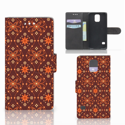 Samsung Galaxy S5 | S5 Neo Telefoon Hoesje Batik Brown Samsung Galaxy S5 | S5 Neo Telefoon Hoesje Batik Brown