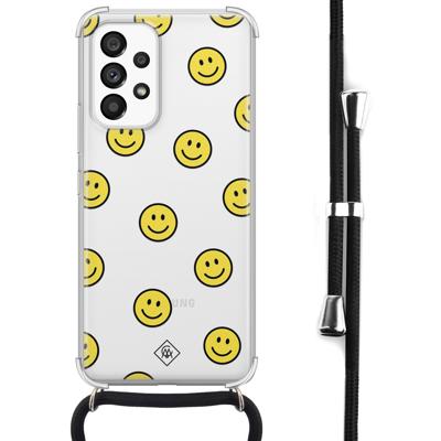 Samsung Galaxy A53 hoesje met koord - Smileys