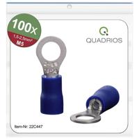 Quadrios 22C447 Ringkabelschoen Dwarsdoorsnede (max.): 2.5 mm² Schachtdiameter: 5.3 mm Deels geïsoleerd Blauw 1 set(s) - thumbnail