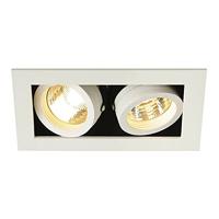 SLV InbouwspotKadux 2 GU10 9cm wit - 115521 - thumbnail