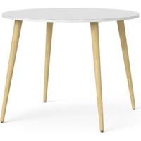 Eetkamertafel Delta rond - wit/eikenkleur - Ø100x75 cm - Leen Bakker - thumbnail