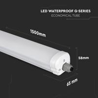 V-TAC Lamp voor vochtige ruimte Energielabel: E (A - G) LED LED 48 W Koudwit Wit - thumbnail