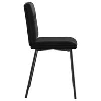 Eetkamerstoelen 2 st fluweel zwart - thumbnail