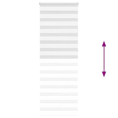 VidaXL Zebra rolgordijn 90x230 cm stofbreedte 85,9 cm polyester wit VidaXL Zebra rolgordijn 90x230 cm stofbreedte 85,9 cm polyester wit