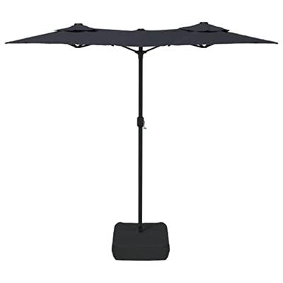 VidaXL Parasol dubbel dak 316x240 cm zwart