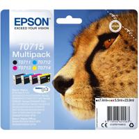 EPSON Multipack T0715 - Cheetah - Zwart, Cyaan, Magenta, Geel - thumbnail