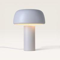 Tafellamp Voryn bianco m - Witte paddenstoel lamp van metaal voor binnen - Zonder lichtbron - thumbnail